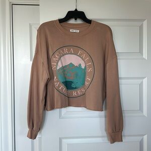 Tan crop sweater